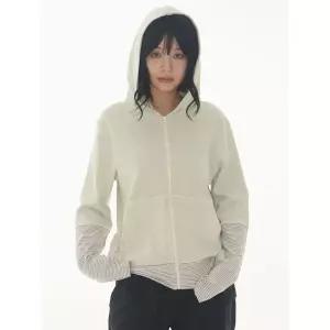 매장정품 EXPIRED GIRL Milky Combi Hoodie Zip up Mint