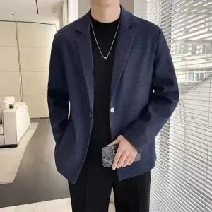 키체샵 남자 데님 가을 자켓 코트 칼라 정장 블레이저 HO3
