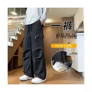 키체샵 남성 카고 바지 일자 가을 캐주얼 트렌드 HO3