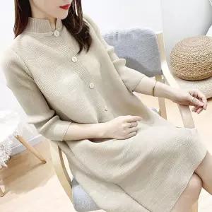 율랑팡 롱 하프 여친 가을 카디건 차이나 상의 트렌치코트 HO3