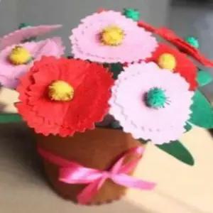 펠트 카네이션 화분 만들기 카네이션카드만들기 카네이션만들기