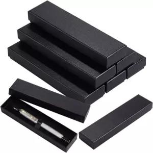 베네크리에이트 8PCS 블랙 빈 펜 선물 상자 쿠션 표시 결혼식 생일 기념품 사무용품용 골판지 보석