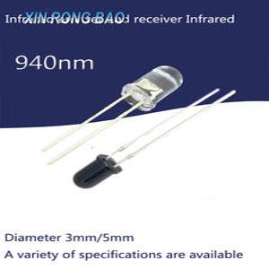 Arduino용 LED 적외선 이미터 및 리시버 튜브 F3 F5 3mm 940nm 100 개