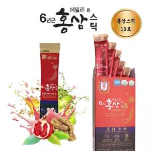 6년근 데일리 원 홍삼스틱 12 g x 10건강식품 기능 설선물 꿀스틱 석류 인삼 홍삼정 농축액 홍삼차 인삼차