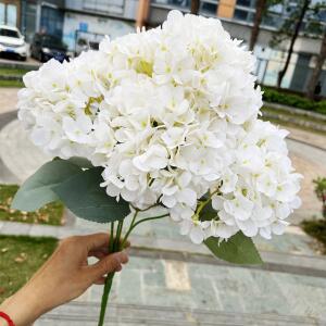 대형 인공 수국 MACROPHYLLA 정말 머리를 파티 정원 신부 만지고 꽃다발