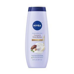 NIVEA 팸핑 코코아 및 시어 버터 바디 워시 영양 세럼 보습 프로비타민 B5와 비타민 E가 20 Fl Oz Bottle