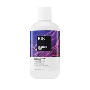 IGK 블론드 팝 퍼플 토닝 샴푸 브라스 브라이트 + 중화 비건 프리 8온스