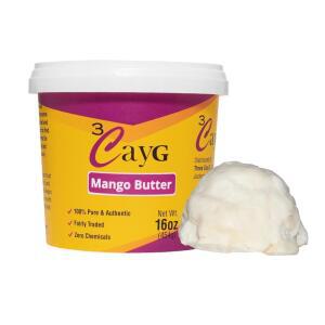 3CAYG 망고 버터 올 내추럴 1LB 바디 로션 비누 만들기에 적합 정제