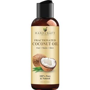 핸드크래프트 블렌드 분획 코코넛 오일 4 Fl Oz 100 및 피부 모발용 프리미엄 캐리어 헤어 바디 마사지