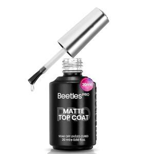 비틀스 프로 매트 탑코트 젤 매니큐어 수채화용 20ml 크롬 및 패팅 벨벳 피니시 논와이프 파우더 전문 살롱
