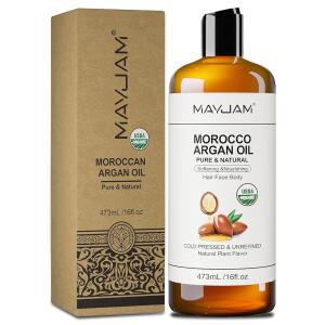 메이잼 모로코 모로코오일 오일 16 Fl Oz 건조하고 손상된 피부 모발 얼굴 바디 및 두피 보습 100 캐리어 에센셜 혼합 마사지 473ml