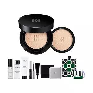 헤라 블랙쿠션 파운데이션 21N1 본품&리필 기획+증정(헤라 메이크업 픽서 30ml, 1개+딥 클렌징 오일 50ml, 1개+클렌징폼, 1개+거울, 1개+피크닉 매트, 1개+클리어 브로우 젤 3g, 1개+립 세럼 01 인텐스 2g, 1개)