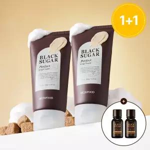 [스킨푸드][1+1]블랙슈가 퍼펙트 스크럽폼180ml+(증정)에센셜14ml 2개