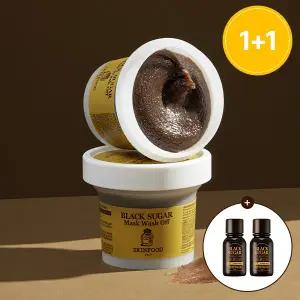 [스킨푸드][1+1]블랙슈가 마스크 워시오프120g+(증정)에센셜14ml 2개