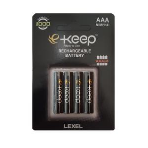 LEXEL 렉셀 E-KEEP AAA 1000mAh  고용량 충전지 - 4알