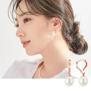 도로시 14k 하트링 스와진주 귀걸이 6mm)