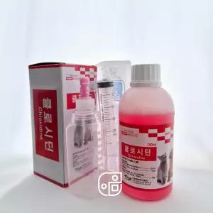 클로시딘 250ml(100ml 투약병+20ml 주사기) 알파헥시딘 강아지 고양이 소독약 링웜 턱드름
