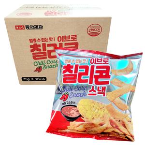 동아제과 이브로 칠리콘 스낵 75g 16개(1박스)