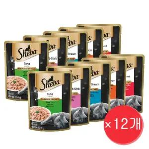 쉬바 쉬바 고양이 습식 주식 파우치 70g x 12개 세트