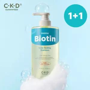 CKD [1 +1] 아미노비오틴 두피각질샴푸 750ml / 탈모 증상 완화 기능성 + 쿨링감 (정가 56,000원)