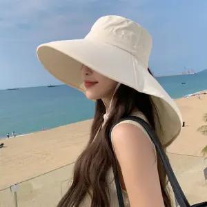 [1개+1개] 얼굴이 작아보이는 플랩캡 여름 썬캡 휴양지 자외선차단 소두 모자 외 대형 빅사이즈 무지 볼캡 레터링 야구모자