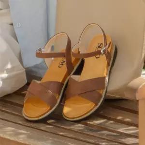 SOVO 르멜로 스트랩 웨지 플랫 비치 샌들 4cm
