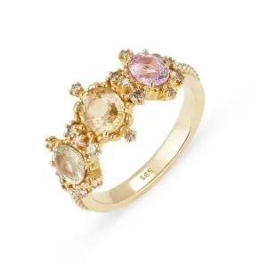 도로시 14k 가든 팬시 사파이어 반지총 1.69CT