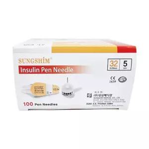 성심 펜니들 주사바늘 인슐린 주사침 5mm 32G 100개