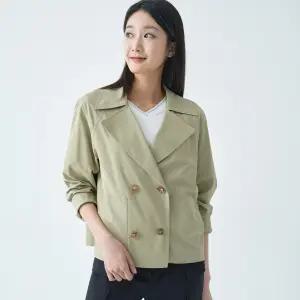 스판 숏 트렌치 코트 LCCAO326_LK