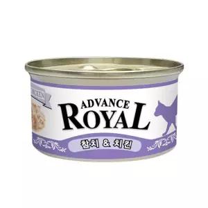 어드밴스 로얄 캔 85g 24개입 참치+치킨 고양이 간식