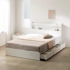 [아트박스]/인터데코 빅수납 LED 침대 (슈퍼싱글) 필로우탑매트 TP179