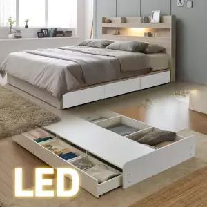 [아트박스]/보루네오 모닝듀 LED조명 서랍침대 SS (라텍스탑 포켓매트) KC640