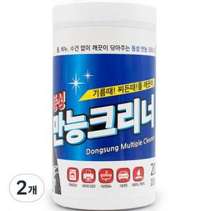홈인더스트리 동성 만능크리너 200p 본품통 대용량, 12.3 x 22...., 2개 one option