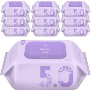 베베앙 K 5.0 아기물티슈 캡형 50gsm, 100매, 10개 one option