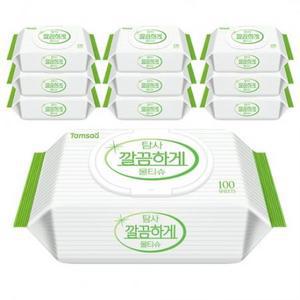 탐사 깔끔하게 물티슈 캡형 50g, 100개입, 10개 one option