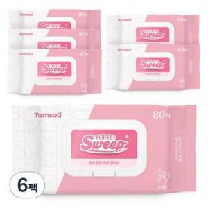 탐사 행주 전용 물티슈 80매 캡형, 50g, 80개입, 6개 one option