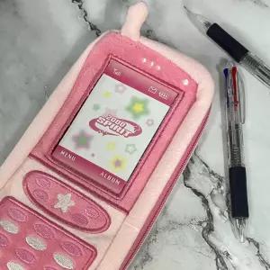 Y2K 핸드폰 모양 필통 레트로 소품 특이한 독특한 귀여운 초등 학생 학교 입