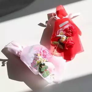 졸업식 입학식 선물 비누 꽃 한송이 카네이션 장미 땡큐베리 꽃다발