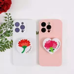 카네이션 보석십자수 스마트톡 만들기 diy 키트 어버이날 감사 휴대폰 그립톡 거치대 홀더 비즈 공예 미술 초등 돌봄 방과후