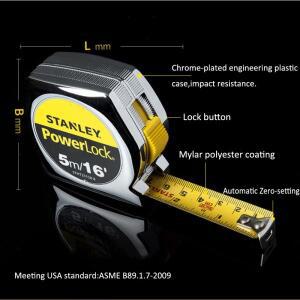 Stanley 1개 Ⅱ POWERLOCK 줄자 강스틸 미터법 3m 5m 8m 인치 10/16/26