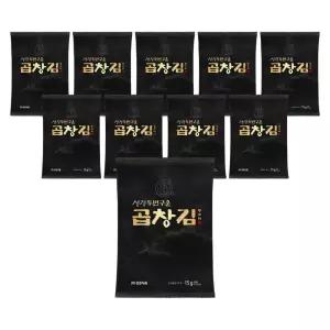 [김 본사] 무조미 두번구운 곱창김 15g x 10봉