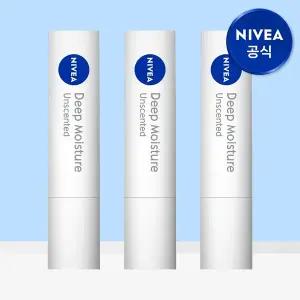 [니베아] 립케어 딥 모이스처 언센티드 2.2g 3개