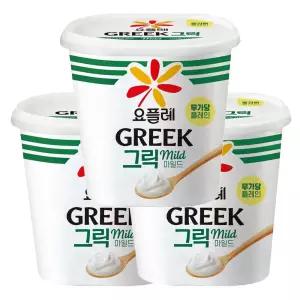 빙그레 요플레 그릭요거트 마일드 무가당 플레인 900g x 3개
