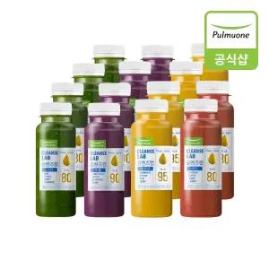 [풀무원] 클렌즈랩 2days 190mlX14병(그린 4병, 퍼플 4병, 옐로우 4병, 레드 2병)
