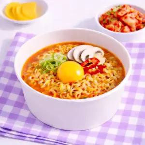 라면용기 300개 한강 인덕션 일회용 종이 즉석 라면조리기 냄비 기계 전용 편의점 용기