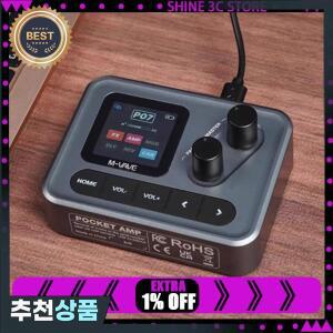 M-VAVE 포켓 앰프 미니 기타 베이스 1.54인치 LCD 컬러 스크린 1450mAh 앱 제어 다기능 데스크탑 이펙트 프