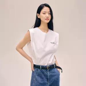 나이스클랍 레터링 민소매 티셔츠 N252PWT438