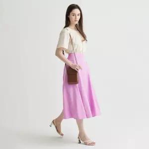 나이스클랍 린넨 플레어 스커트 N242MWS416