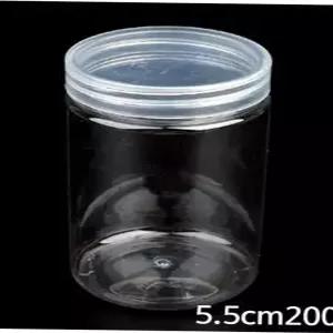 소분통 원형 플라스틱 보관 용기 공병 5.5cm 200ml X20개