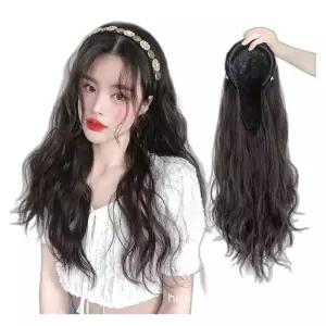 여성헤어밴드가발 긴머리 부분가발 촬영소품